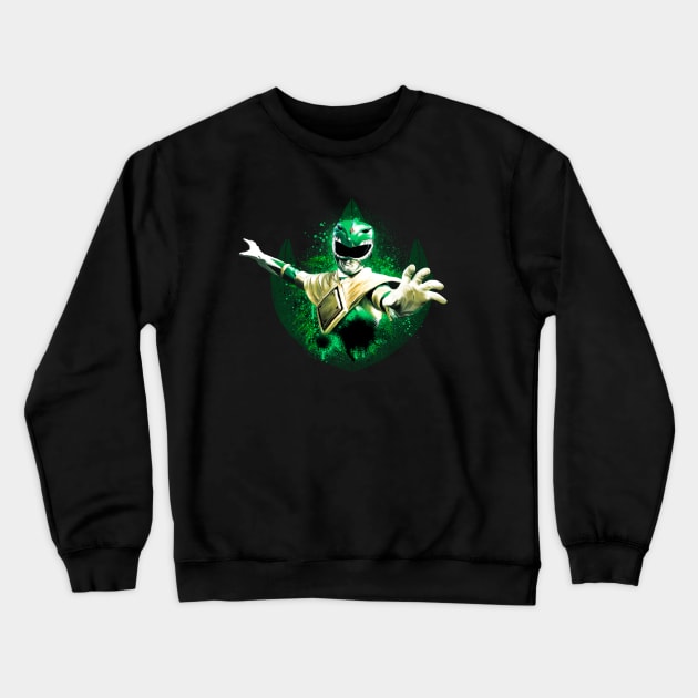 Green Ranger Splatter Crewneck Sweatshirt by Designsbytopher